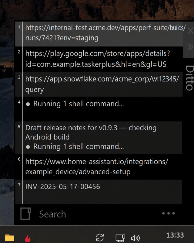 Ditto clipboard history