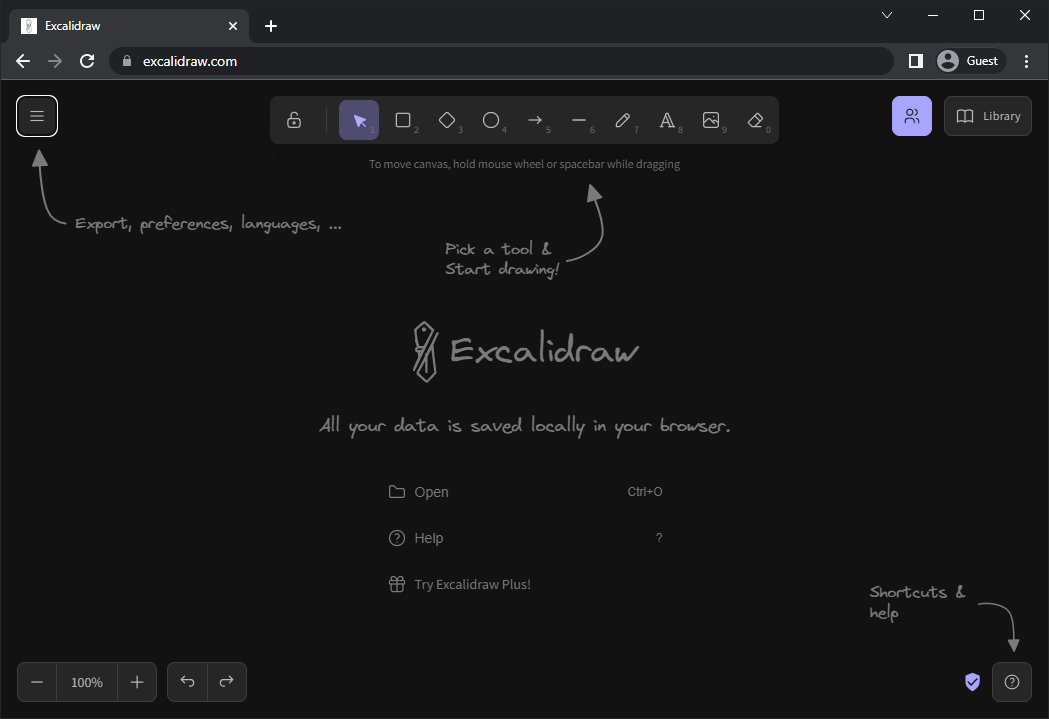 Excalidraw screenshot